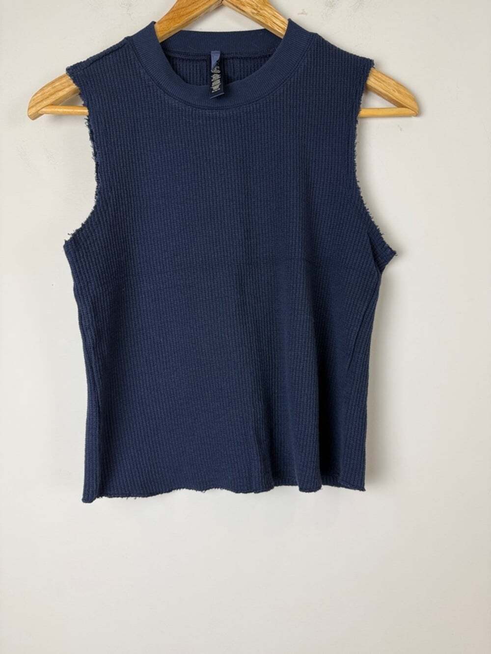 Skims Dark Blue Ribbed Muscle Tee Size Medium